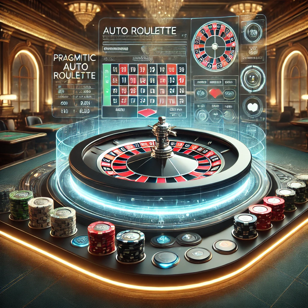 Modern ve teknolojik bir Pragmatic Auto Roulette sistemiyle online casino atmosferi.